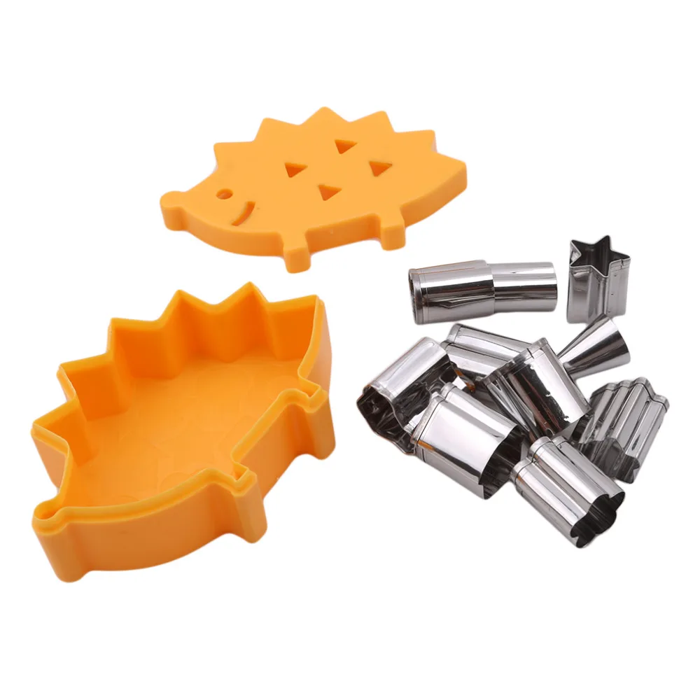 New 10pcs Fruit Cookie Cutter Mold Hedgehog Box Design Mini Stainless Steel Mould Biscuit Ham Tools | Дом и сад