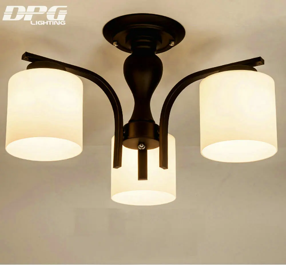 Современные потолочные светильники из белого матового стекла светодиодная