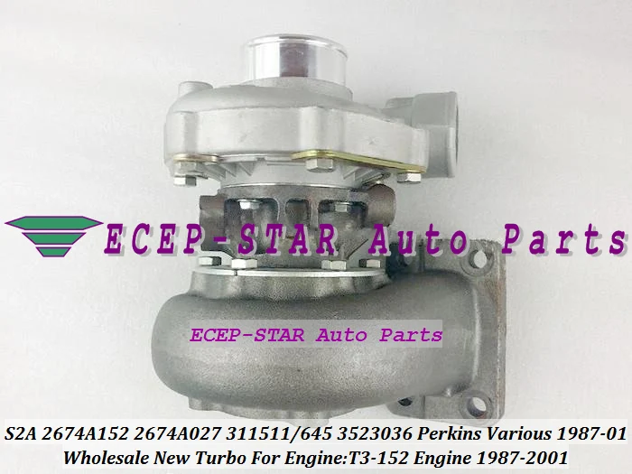 Турбокомпрессор S2A 2674A152 2674A027 311511 311645 3523036 1987 подходит для Perkin s различных
