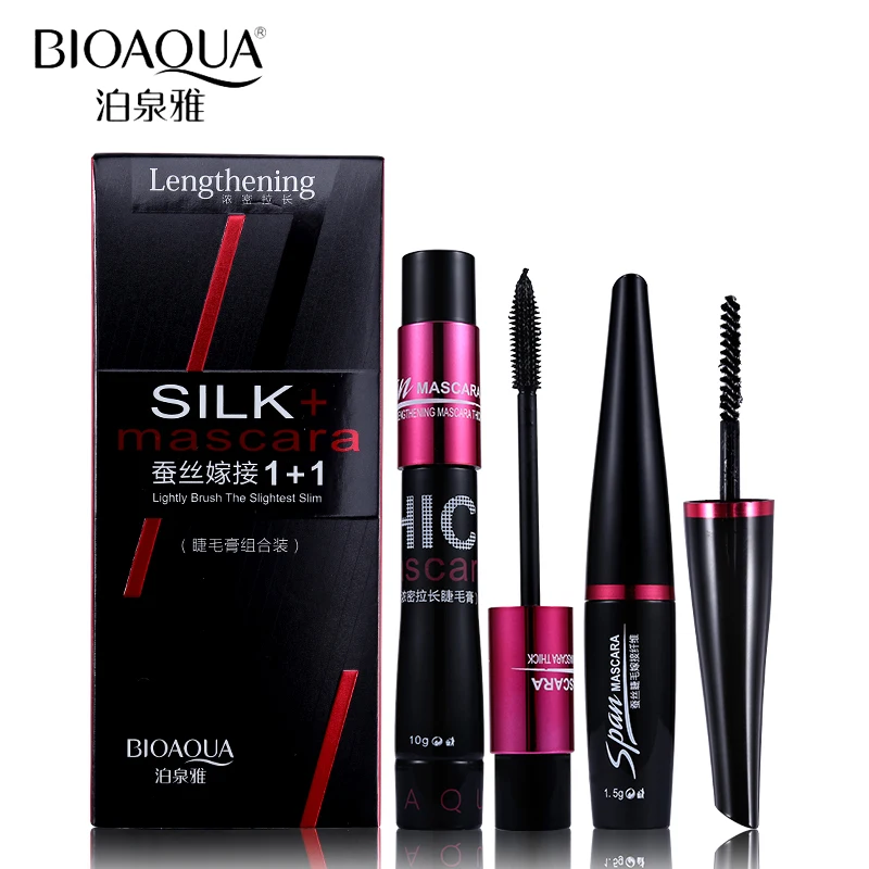 Водостойкая тушь для ресниц BIOAQUA 2 шт./компл.|black mascara|mascara waterproofbrand mascara |