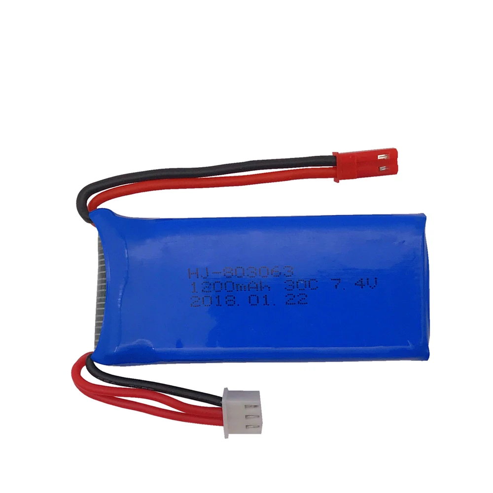 3 шт. 7 4 в 1200 мАч Li po батарея для YiZhan Tarantula X6 MJX X101 X102h X1 H16 WLtoys V666 V262 V353 V333 V323 запасные