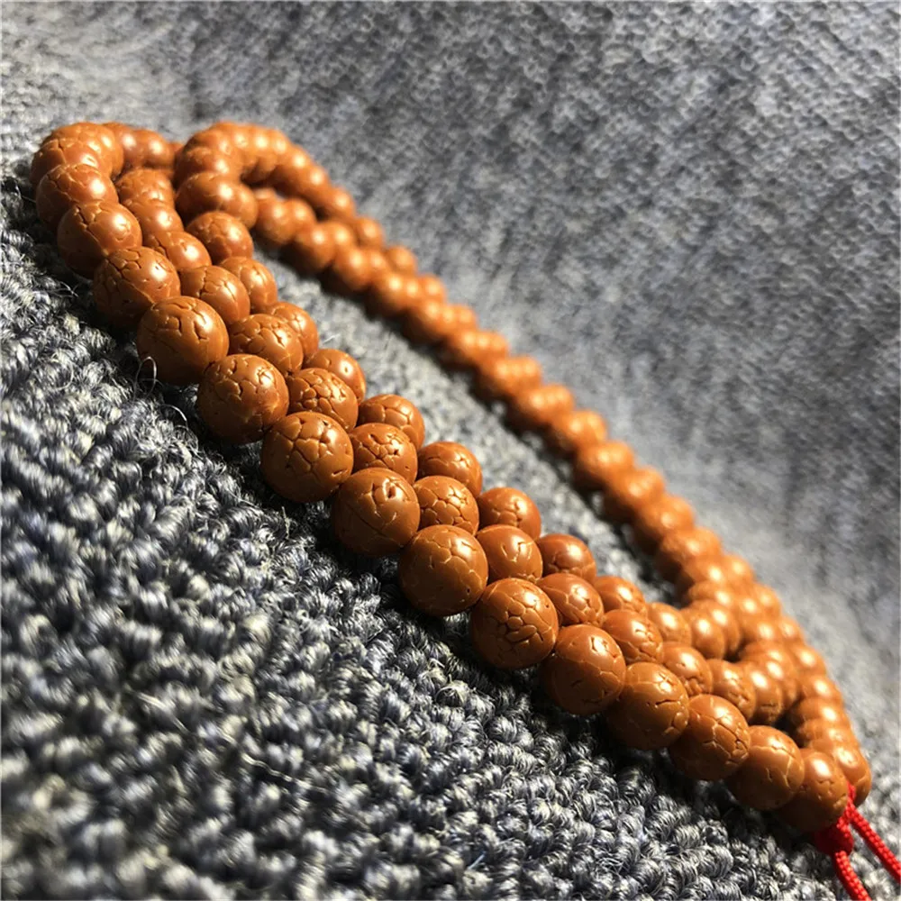Оптом 10 мм натуральный Дракон весы Rudraksha 5 лепестков беззубый Бисер для мужчин и