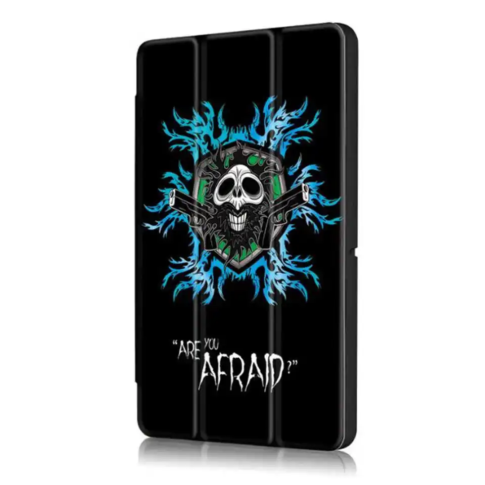 Skull Складной магнитный чехол для huawei MediaPad T3 10 AGS-L09 AGS-L03 Honor игровой коврик 2 9,6 дюймов планшет Funda Coque Capa+ пленка+ ручка - Цвет: Skull