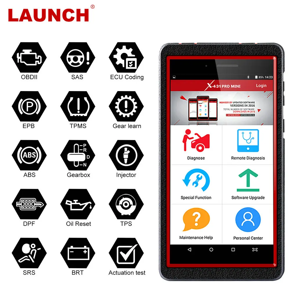 LAUNCH X431 Pro Mini Wifi/Bluetooth OBD2 сканер полная система ODB2 автомобильный диагностический
