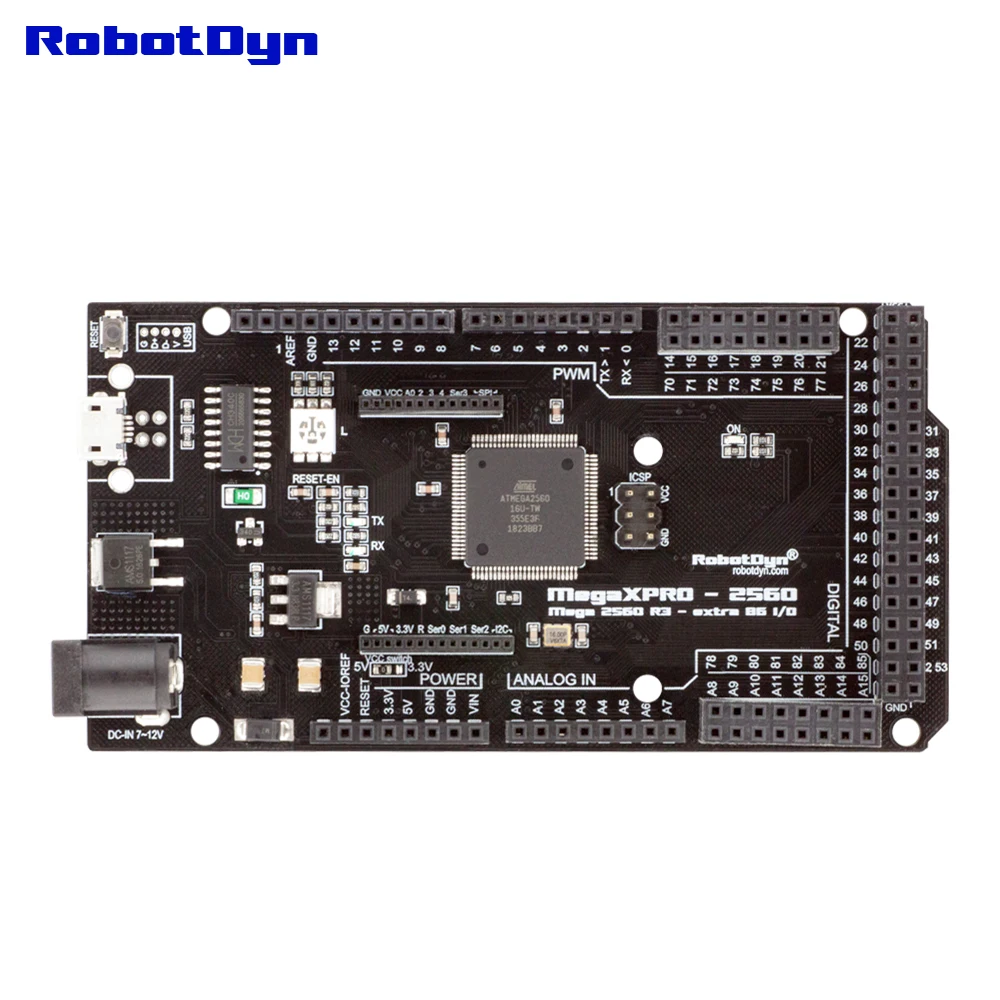 Mega XPro 2560 R3 extra 86 I/O, CH340C/ATmega2560-16AU, RGB светодиодный, 5V | 3,3 V логический уровень. Совместимость для Arduino IDE