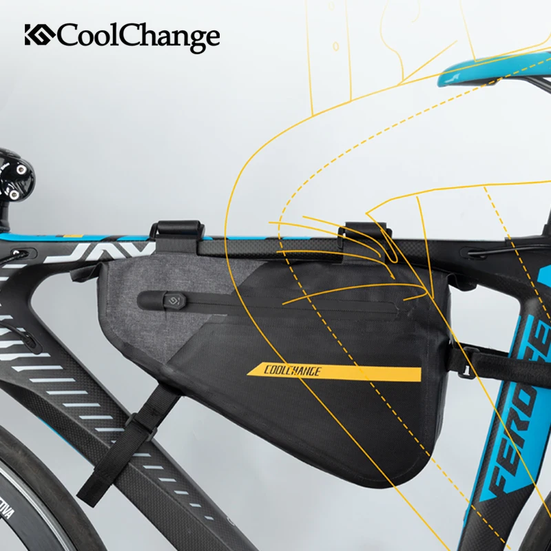 Велосипедная сумка CoolChange с треугольной отражающей передней рамой