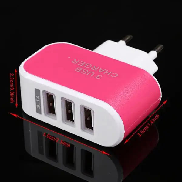 EU/US вилка настенное зарядное устройство адаптер 3 порта USB для путешествий AC s
