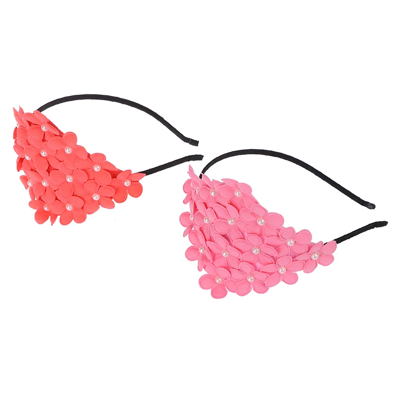 1PCS Beauty Flowers Hair Hoop Princess Dress Match Bows Pearl Flower For Decoration Hairband Baby Girls Band Headwear | Детская одежда