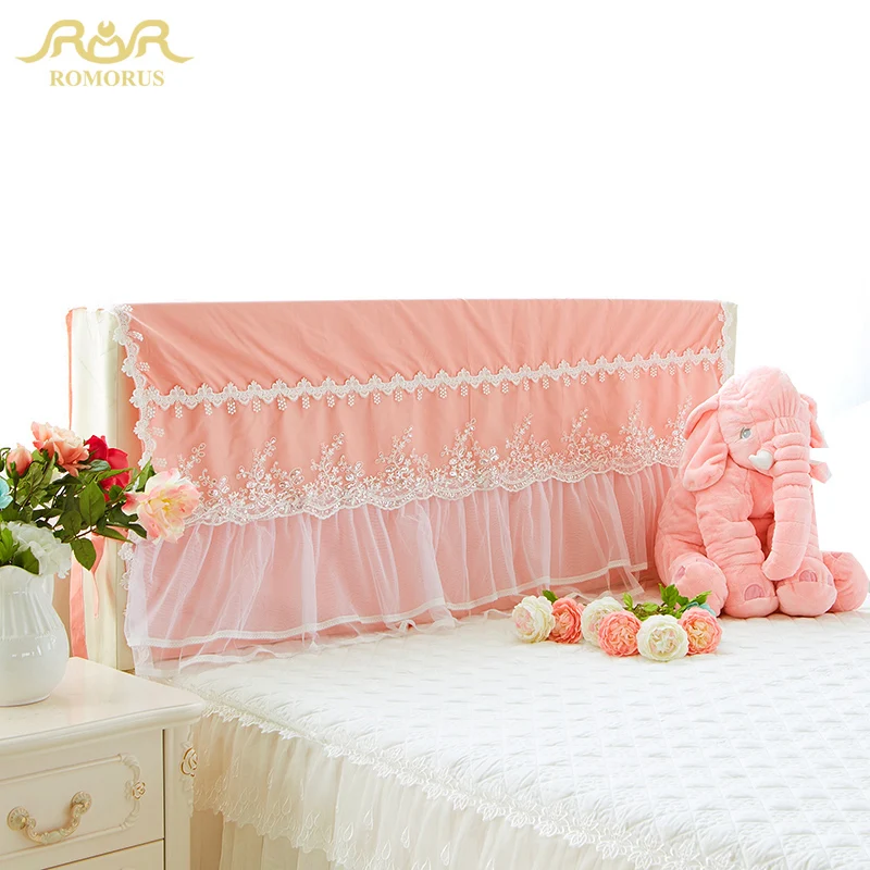 Красивые кружевные розовые наволочки ROMORUS для кровати пылезащитный фиолетовый