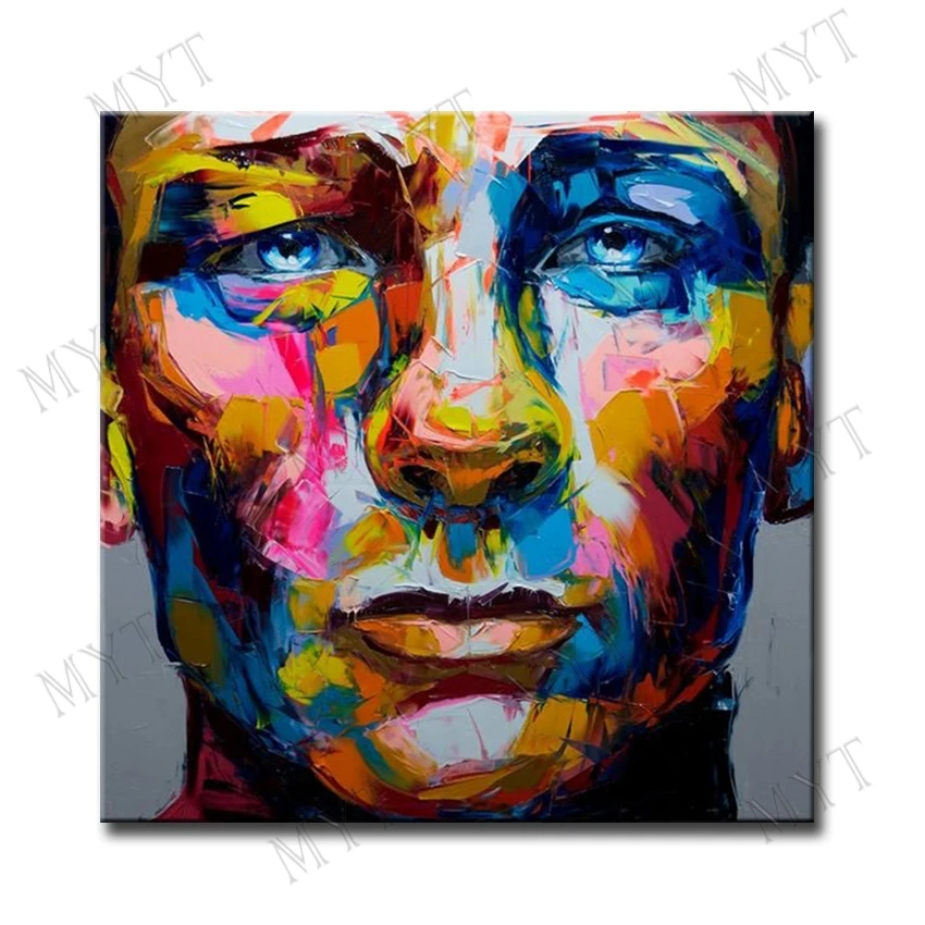 MYT Several Style 100% Handmade Knife Oil Painting Face Paintings Abstract Picture Modern Canvas Wall Art Pictures Unframed | Дом и сад