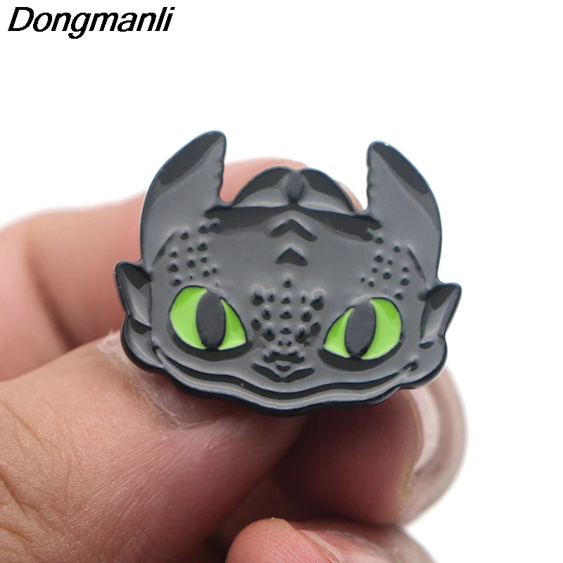 P3581 Dongmanli, Как приручить дракона, металлические эмалированные булавки и броши для моды, нагрудные булавки, рюкзак, сумки, значок, детские подарки