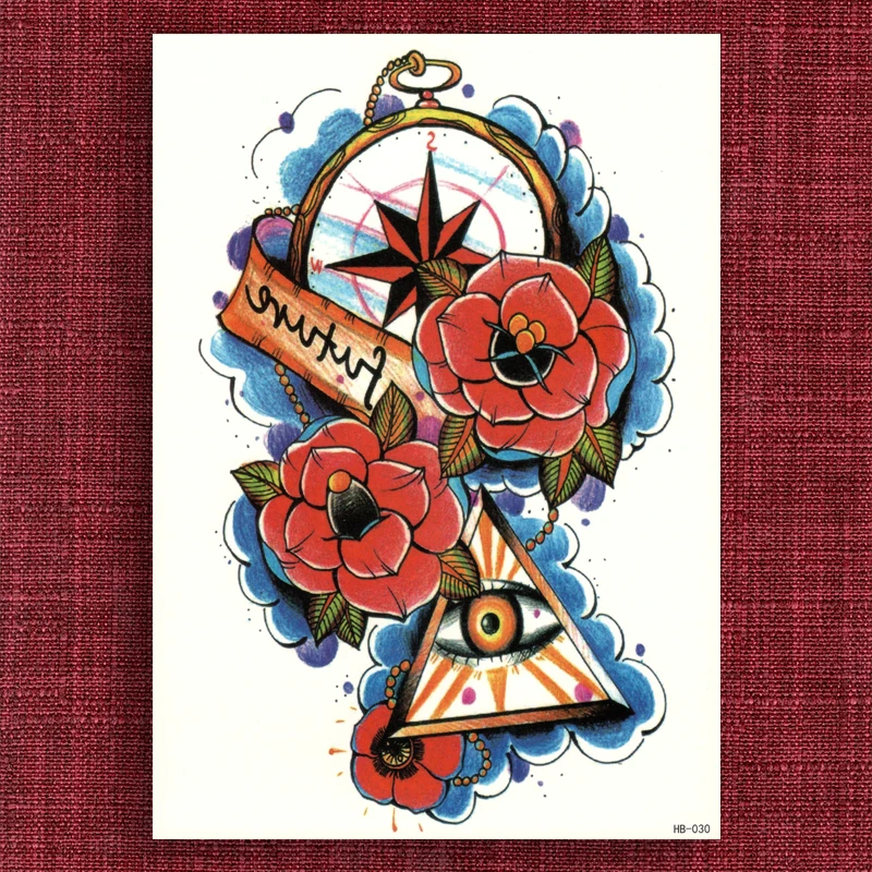 Переводятся с помощью воды поддельные татуировка непромокаемая Временная