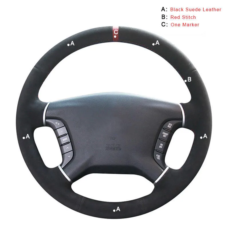 Suede Leather Автомобильная Оплетка на руль для Mitsubishi Pajero 2007- Galant 2008-2012 Авто Кожаные чехлы аксессуары для интерьера - Название цвета: Suede Leather