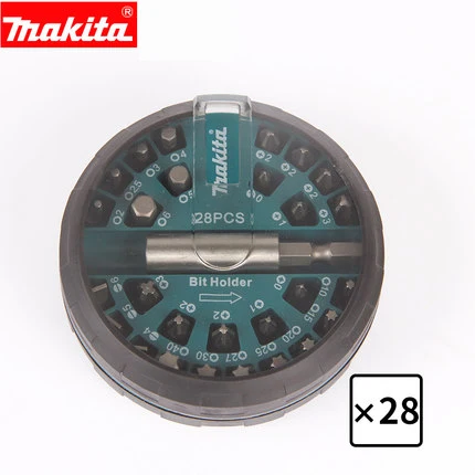Япония Makita сверло набор шестигранные сверла крестообразная отвертка 18/28/31 шт. костюмы для электрической дрели и отвертка - Цвет: 28 Pieces drill bits