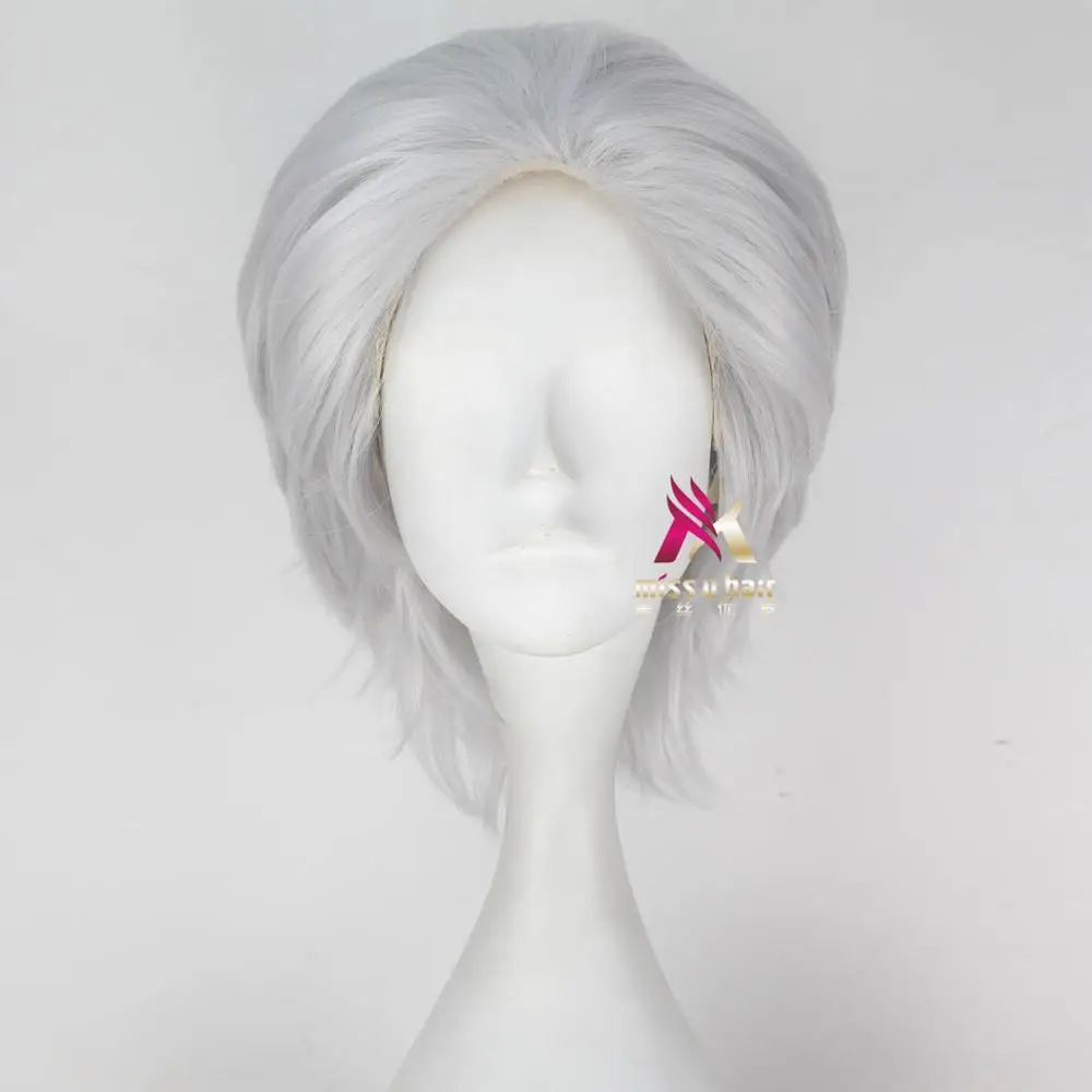 Miss U Hair для мужчин унисекс 33 см короткие прямые волосы синтетические Auburn черный красный цвет Хэллоуин косплей костюм парик ролевые игры парик