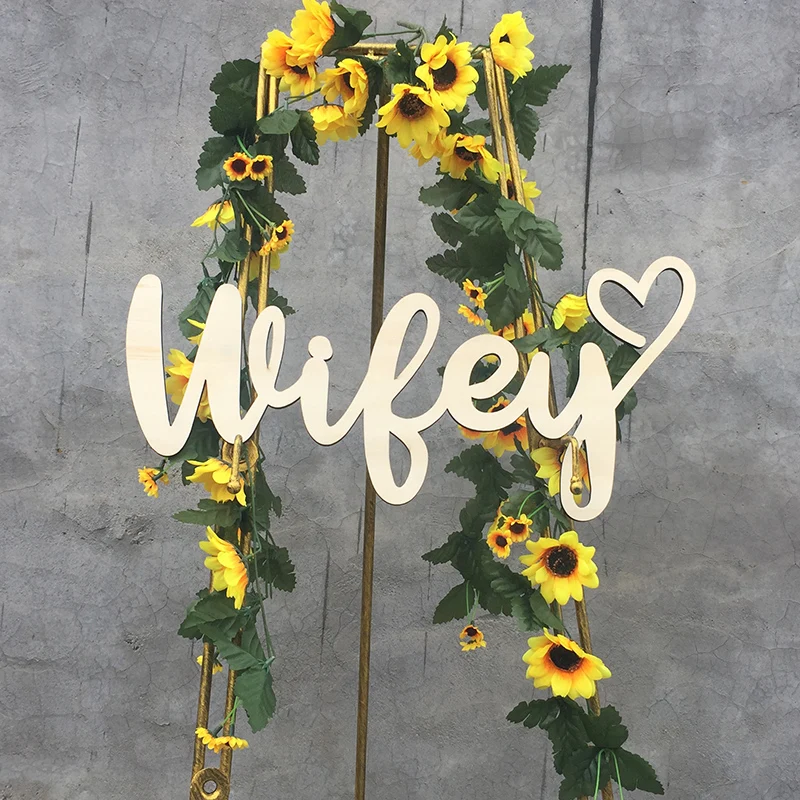 Свадебный стул вешалка знаки деревянный wifey и hubby знаки для свадьбы украшения для стульев