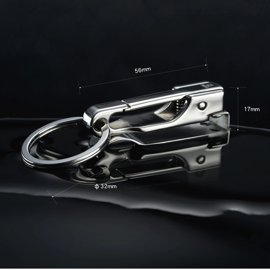 Glossy 304 Stainless Steel Car Key Chain Belt Waist Hanging Simple High Quality Men KeyChain Buckle Key Ring Holder Fathers Day Gift - Цвет: Glossy