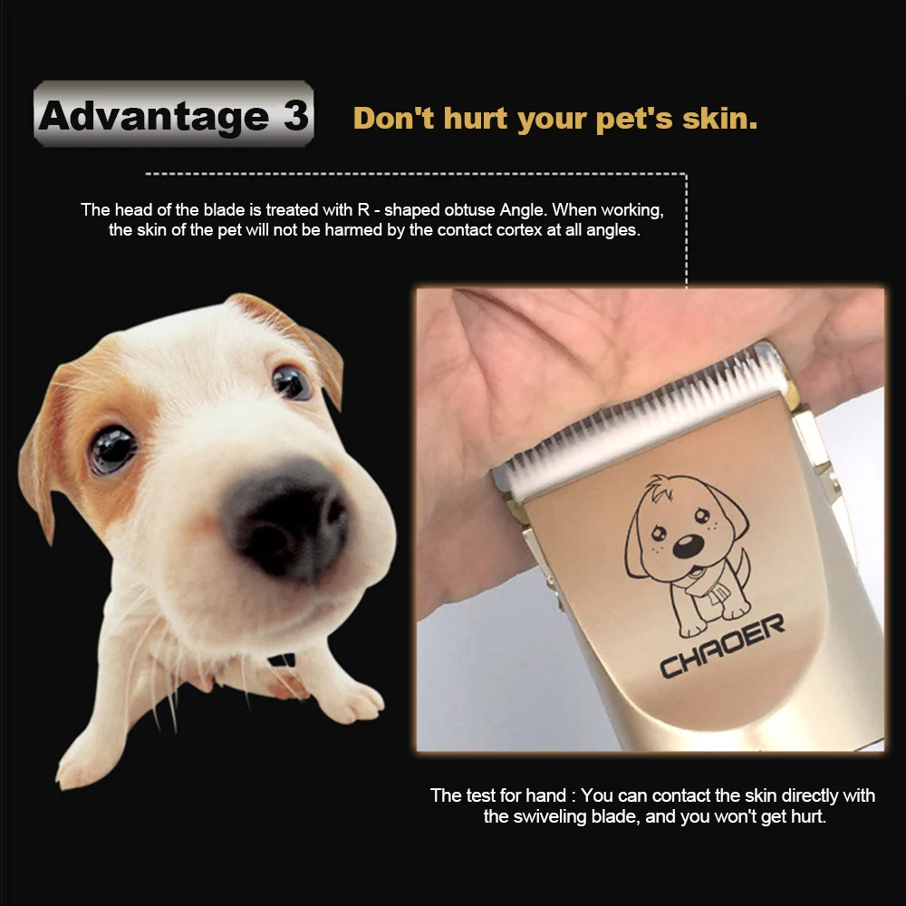 Профессиональный триммер для шерсти собак и кошек машинка груминга животных