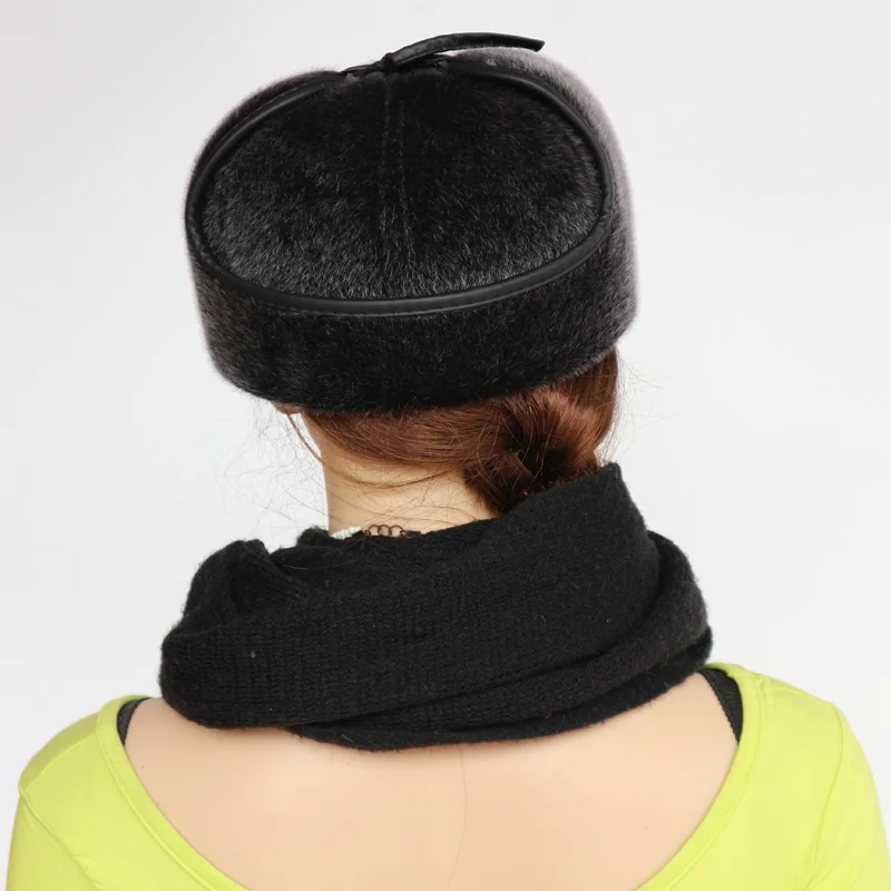 Boolawdee Для мужчин зима искусственного норки волос Бейсбол Earcuff cap утолщение