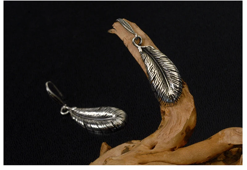 

100% Pure 925 Sterling Silver Earrings Fashion Punk Jewelry Feather Stud Earring For Men And Women Special Gift 1259
