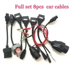 A +++ качество GM 12PIN автомобильные кабели OBD OBD2 полный набор 8 автомобильных кабелей для автомобиля для VD DS150E CDP  WOW CDP Автомобильный Кабель диагностические инструменты