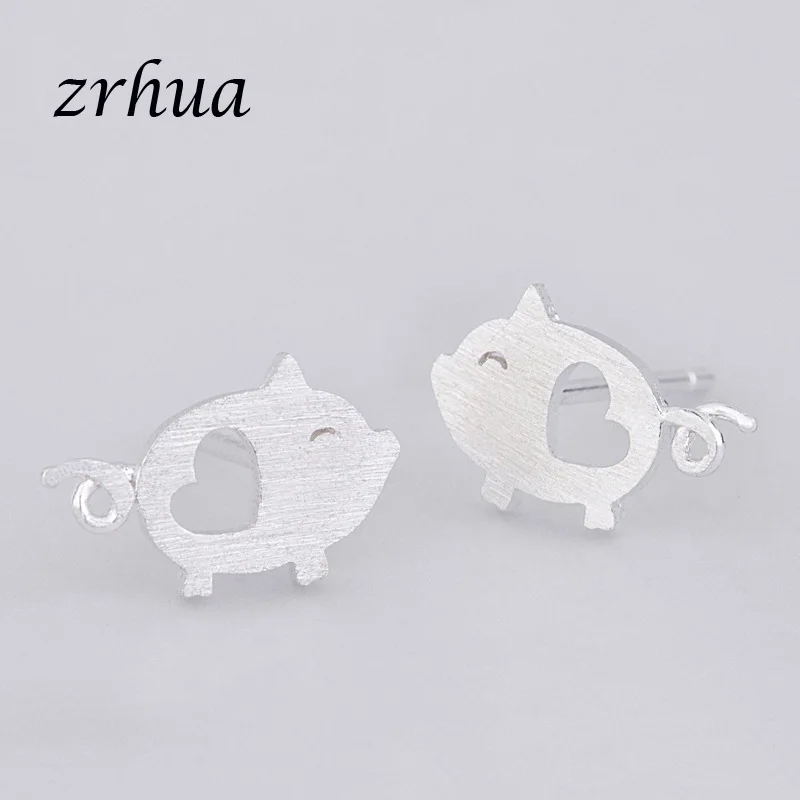 ZRHUA, новинка 925, серебряные милые элегантные серьги-гвоздики для женщин и девушек, маленькие подарки, горячая Распродажа, 925, ювелирное изделие с штампом, женские серьги для вечеринки