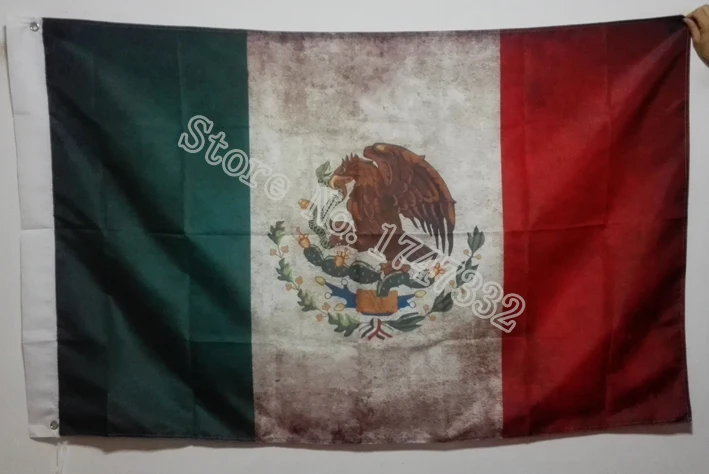 Мексиканский античный флаг Ретро Флаг горячая распродажа хороший 3x5 футов 150x90 см
