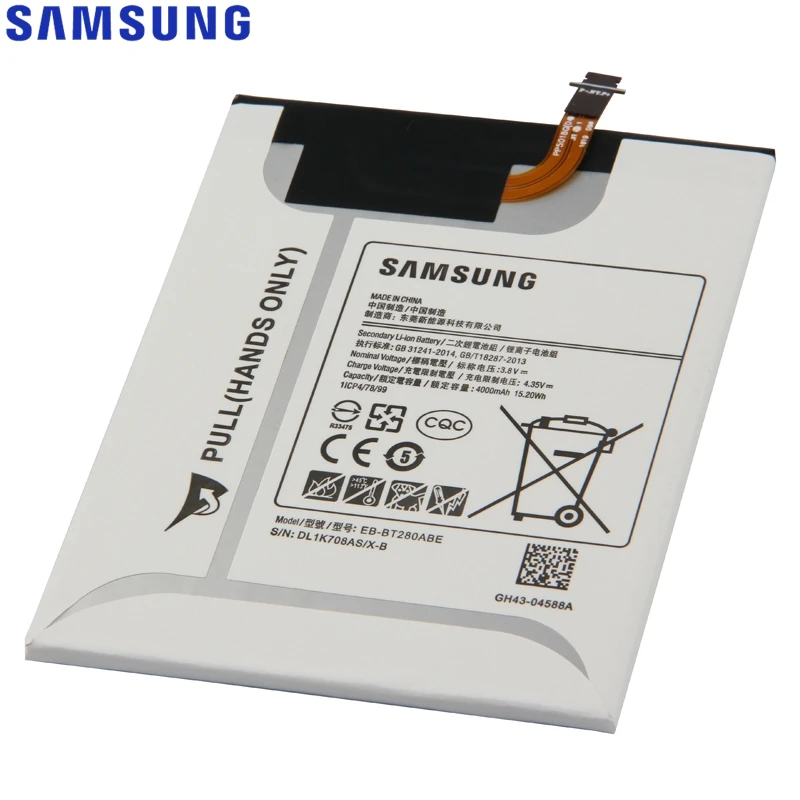 Оригинальная сменная батарея samsung для Galaxy Tab A 7,0 SM-T280 T280 T285, настоящая батарея для планшета, EB-BT280ABE, 4000 мА/ч