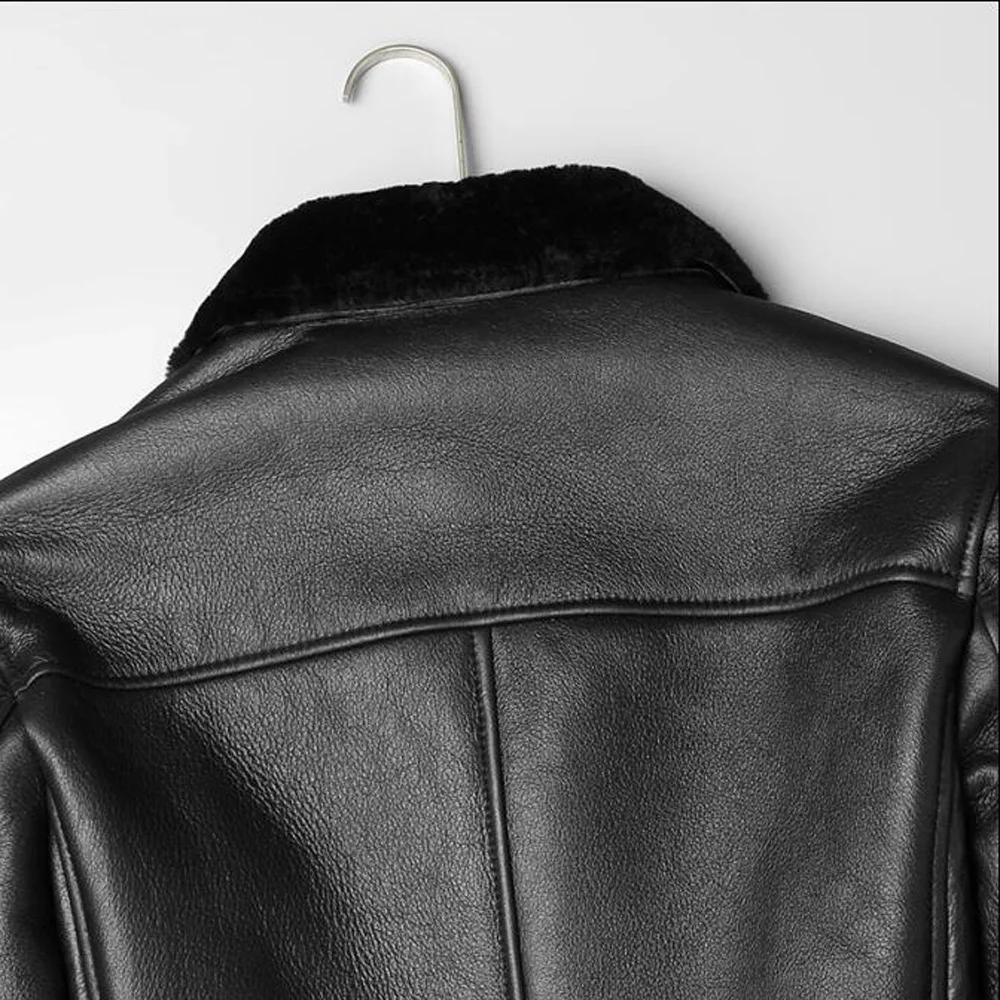 2019 длинные Дубленки Из Овчины Мужская зимняя одежда костюм воротник мужской