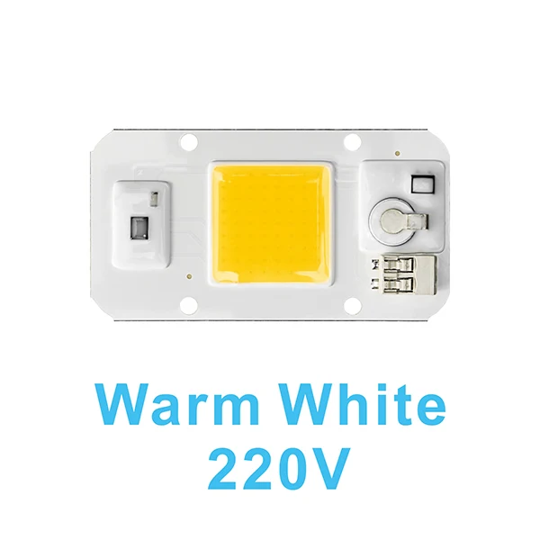 Warm White 220V 5 шт./лот, 220 В, полный спектр, светодиодный, 50 Вт, 30 Вт, 20 Вт, умный IC чип для наводнения, светильник, холодный, теплый, белый, светильник для выращивания растений - Испускаемый цвет: Warm White 220V