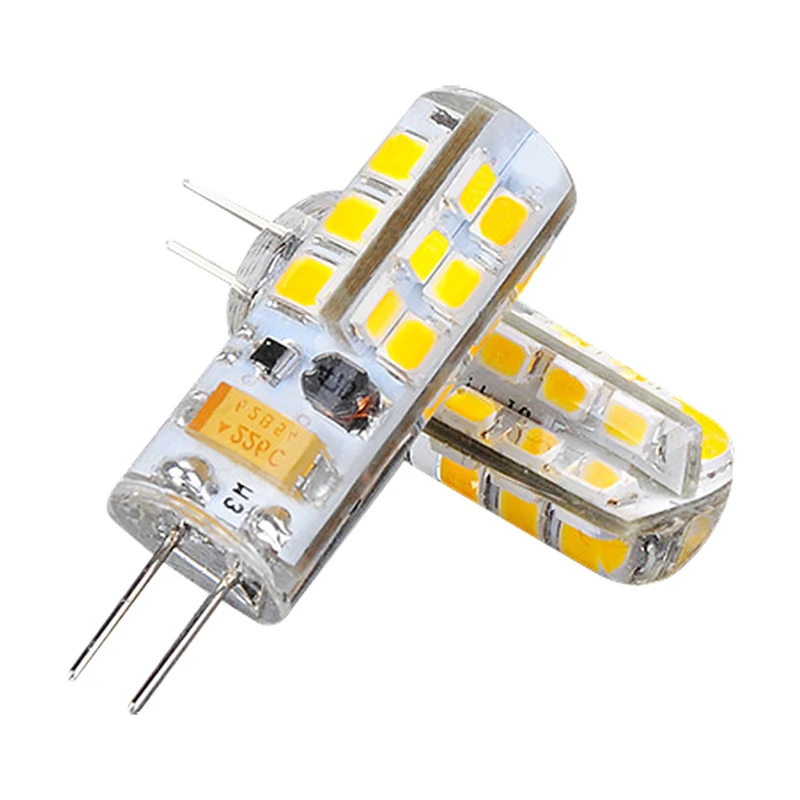 10 шт./лот светодиодная лампа G4 12 В Светодиодная 3 Вт 24 светодиода SMD3014 чип 360