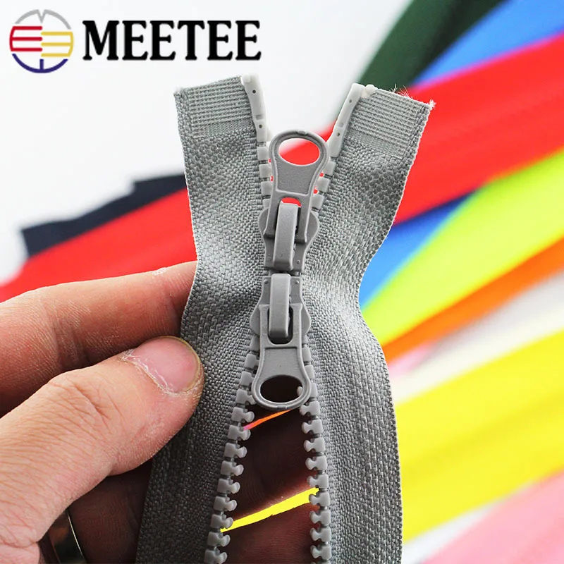 Смоляная застежка молния Meetee 5 #80/90/100/120/150 см два слайдера открытые торцевые сумки