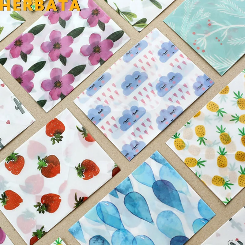 Хербата 6 шт./лот милые миленькие в японском стиле (Каваий цветок серной кислоты бумажный конверт для