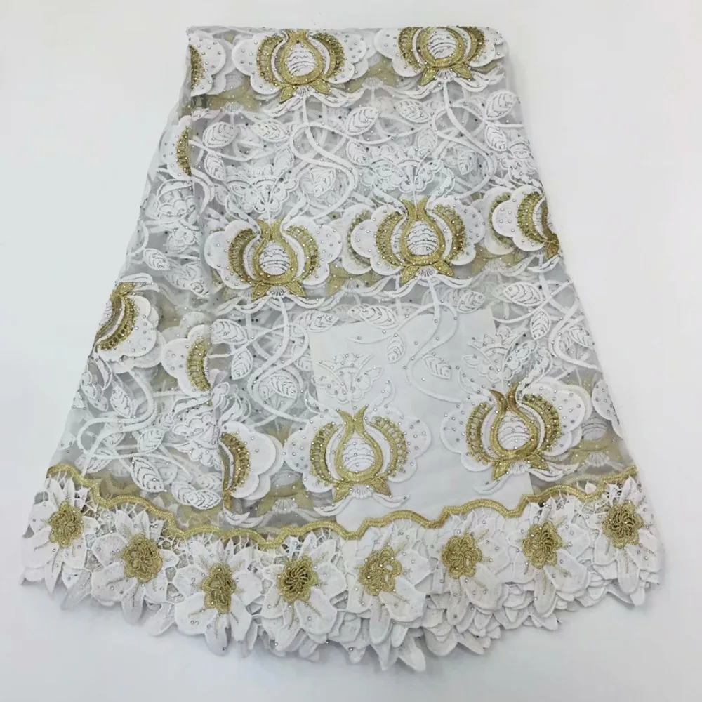 Кружевное платье из фатина с золотым камнем 5 ярдов/партия RL030501 2019 | Дом и сад