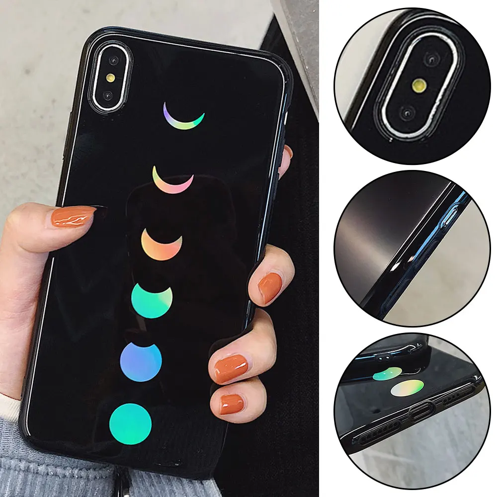 KISSCASE красочный лазерный стеклянный чехол Aurora для IPhone X Xs MAX XR 6 S 7 8 Plus красивый