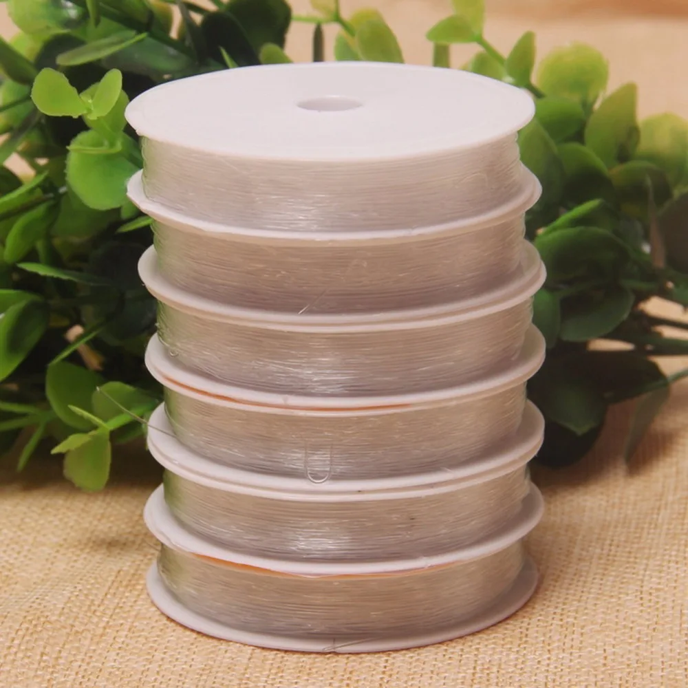 1 шт. прозрачный эластичный шнур кристально с бусинами для самостоятельного