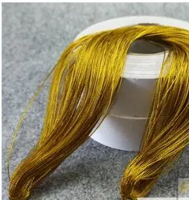 Gold 1 мм толщиной DIY 1000 м Золото Серебро карта ремесло подарок шнур тег нить Bauble Рождественский Декор - Цвет: Gold