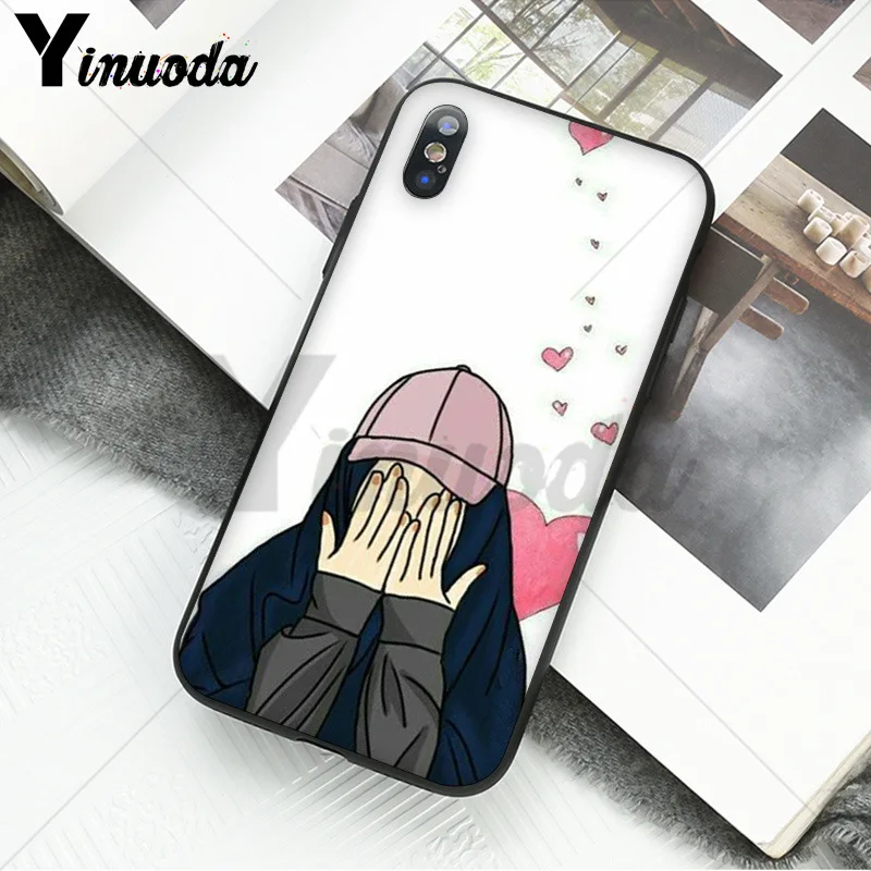 Yinuoda Исламская Девушка Новинка чехол для телефона Fundas чехол для iphone 8 7 6 6S Plus 5 5S SE XR X XS MAX Coque Shell