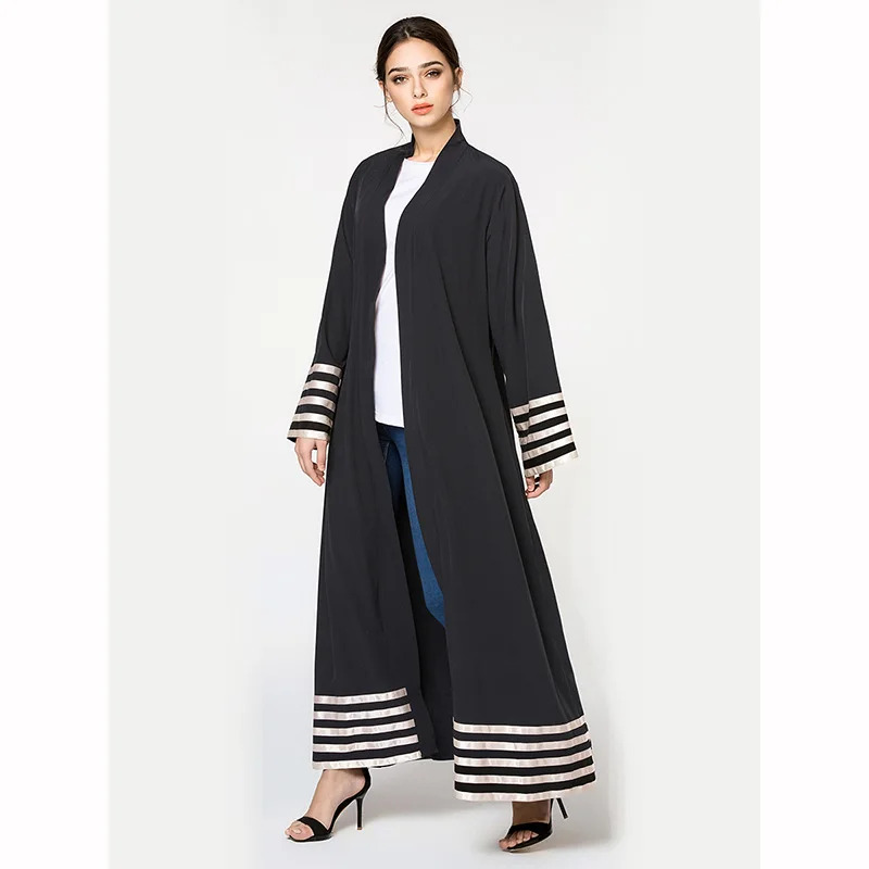 Полосатые арабские строчки abaya новый дизайн простой торжественный стиль