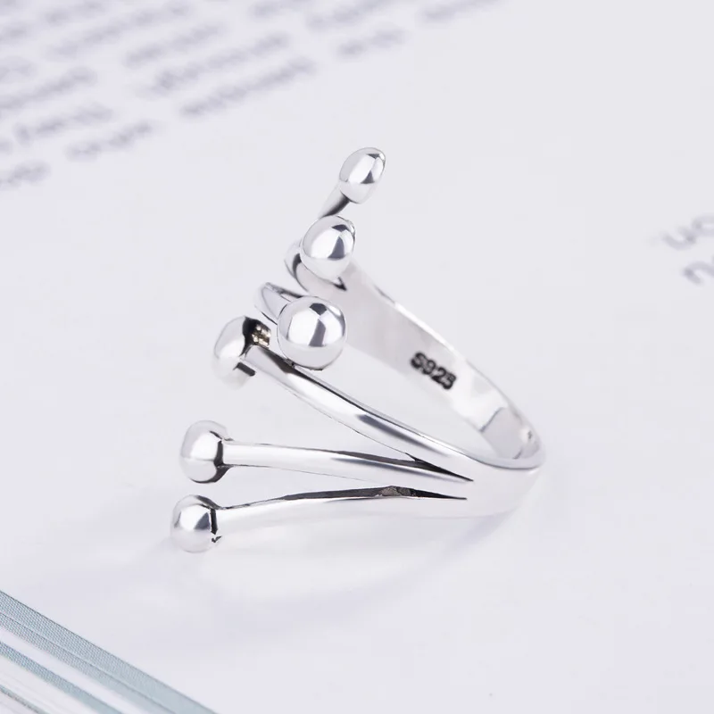 2019 Bijoux бисер серебряного цвета кольца для женщин подарок дам регулируемый размер