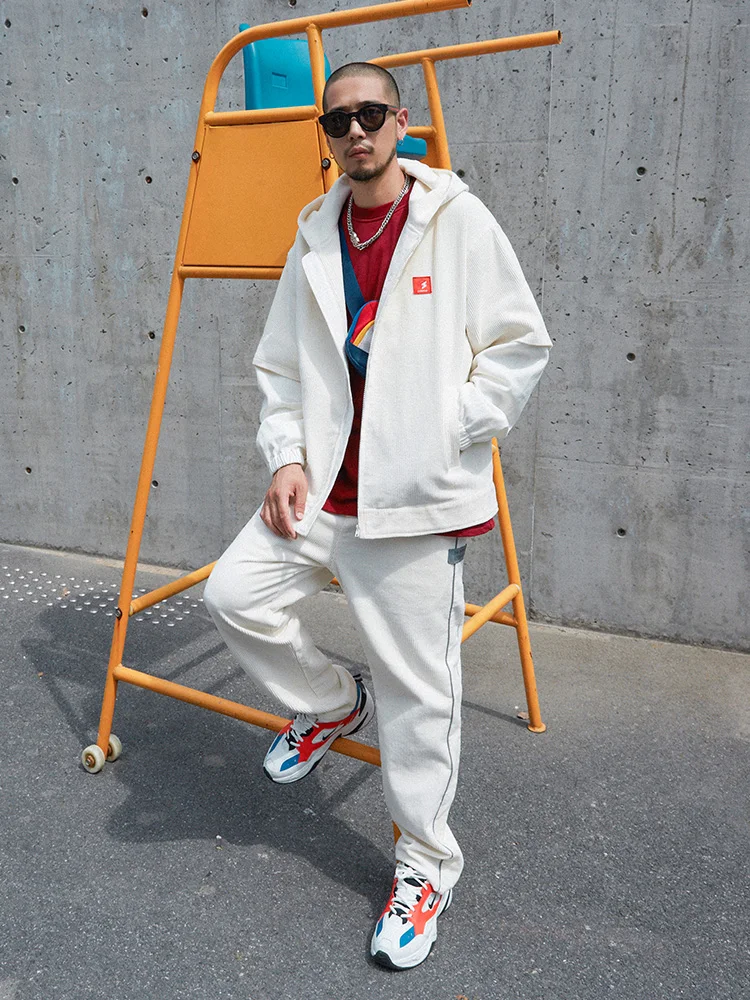 CHINISM вельветовые поддельные куртки с капюшоном из двух частей для мужчин