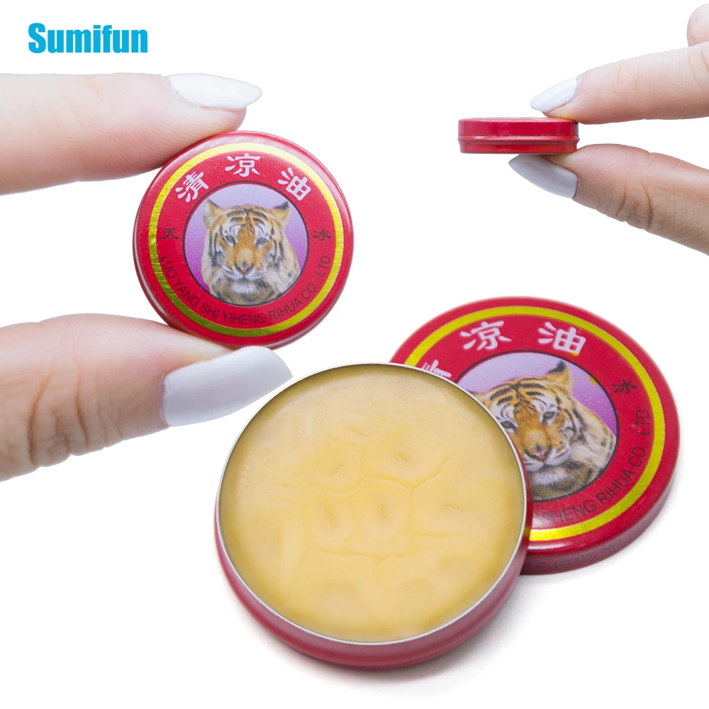 

3PCS Sumifun qinglianyou Cool Cream Red Tiger Balm For Cold Headache Dizziness Muscle Rub Aches Oil Pain Relief Ointment