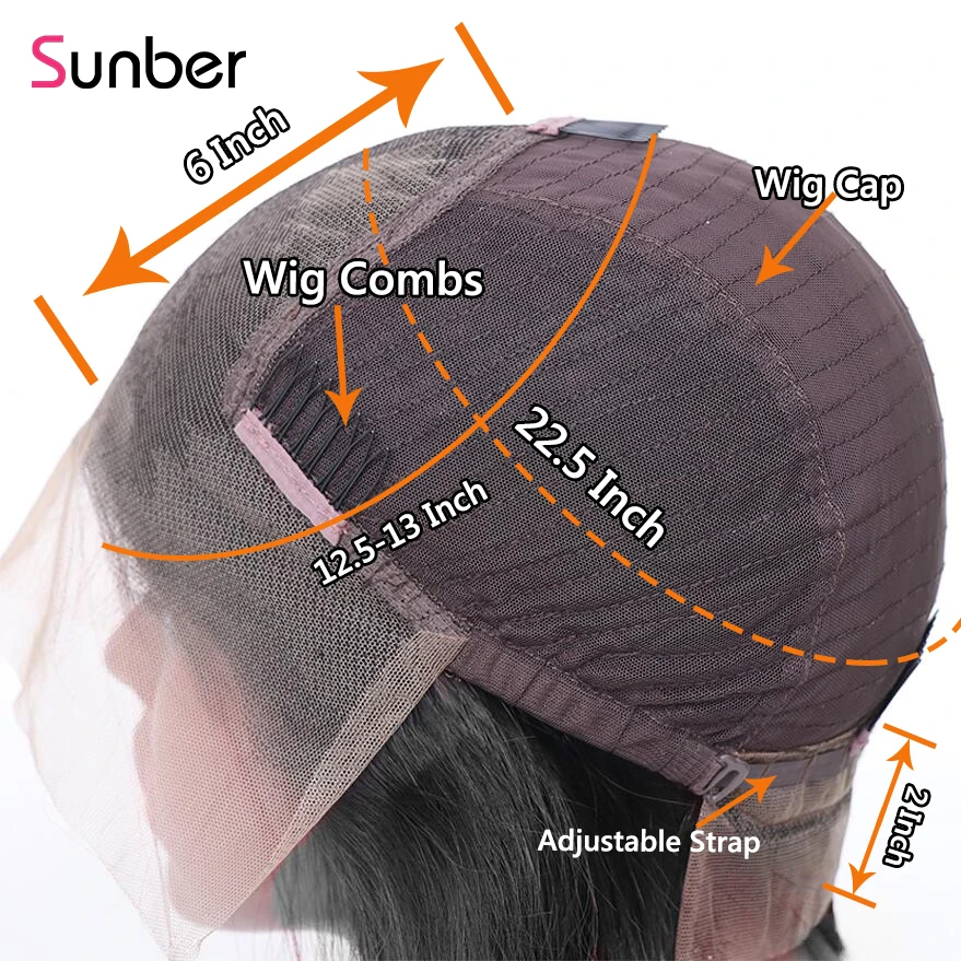 Sunber Hair Pervian глубокая волна человеческие волосы парики 12-22 дюймов предварительно выщипанные волосы remy 150% Плотность 13*6 парик фронта шнурка с детскими волосами