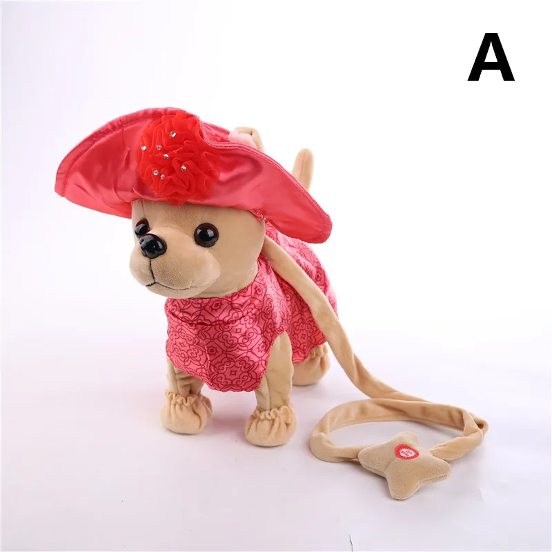 A with a bag Новые Электронные Домашние животные робот собака дер Чи любовь молния пение прогулки с сумкой интерактивная игрушка для детей подарки на день рождения - Цвет: A with a bag