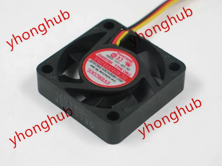 Вентилятор охлаждения сервера EVERCOOL EC4010H12BA DC 12 В 0.08A 3 провода 40x40x10 мм|cooling fan|60mm cooling