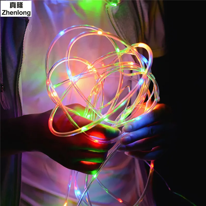 100 светильник полый Медный трубчатый Серебряный провод светодиодный струнный s