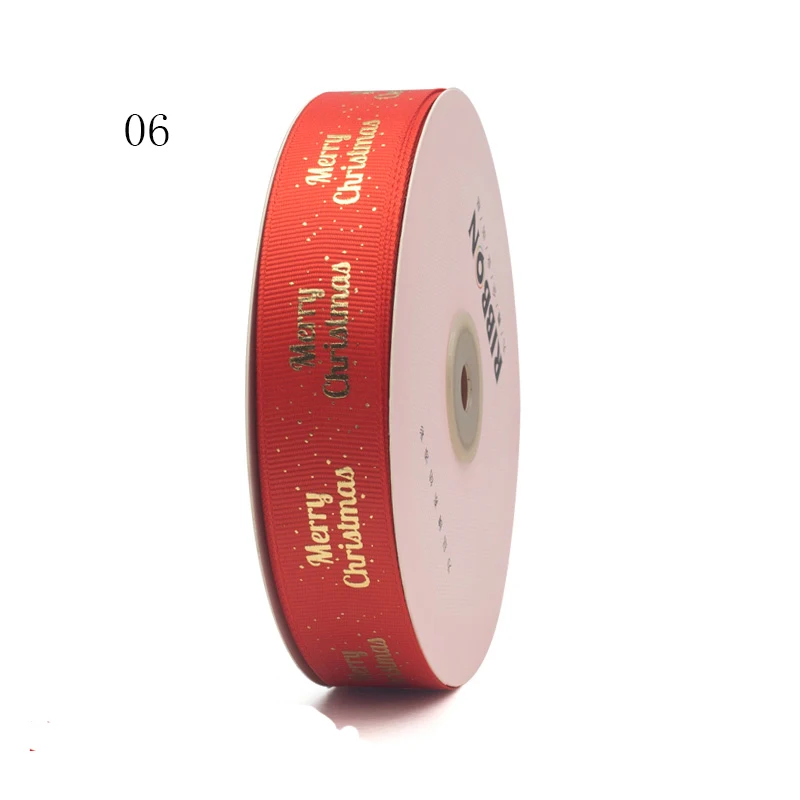 red wide 2.5cm Высокое качество 25yard Рождество ленты, украшения для подарка, упаковка лента для Chiristmas подарок - Цвет: red wide 2.5cm