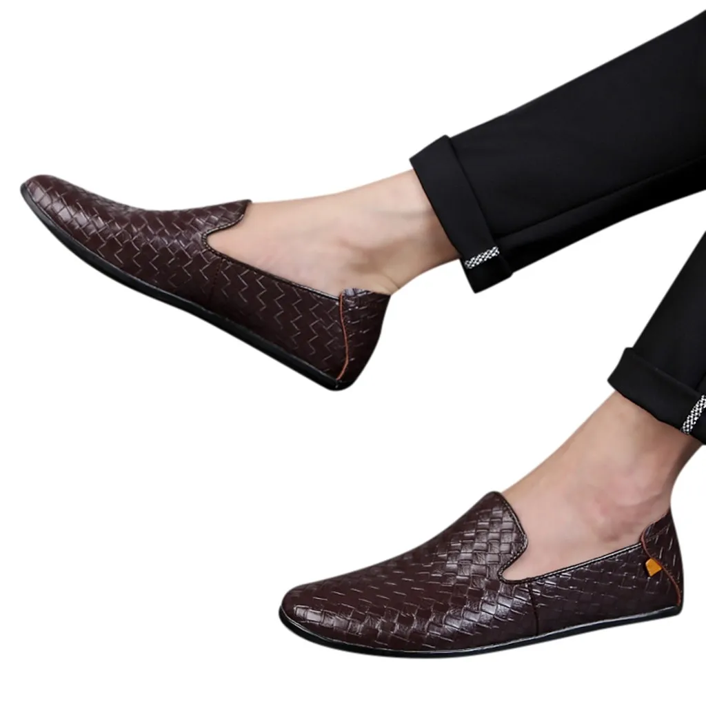 Fashion 2019 Men Shoes luxury Leather Casual Driving Oxfords Loafers Moccasins Italian for Men#G4 | Обувь