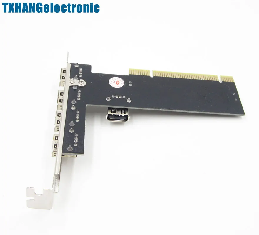 New High Speed 480Mbps 5 Port USB 2.0 PCI Hub Card Controller Adaptor Module | Электронные компоненты и