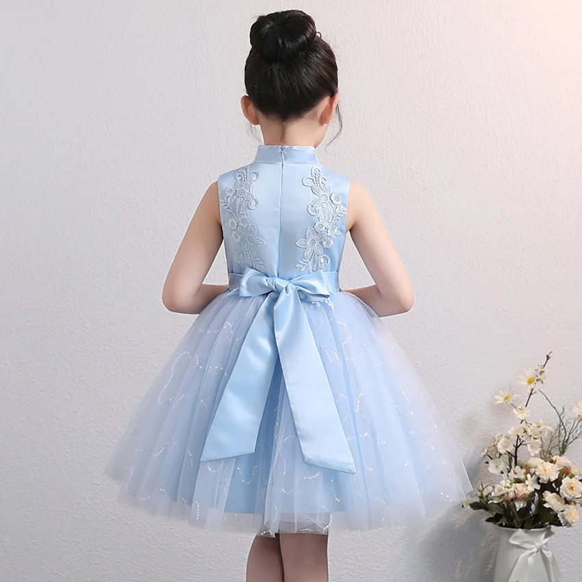 Beautiful Cheongsam Little Girls Clothes Baby Qipao Dress for Brithday Party Kids Princess Performance Formal Wedding Costumes | Детская